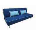 Sofá cama apertura clic clac tapizado color azul, Mod. Tex
