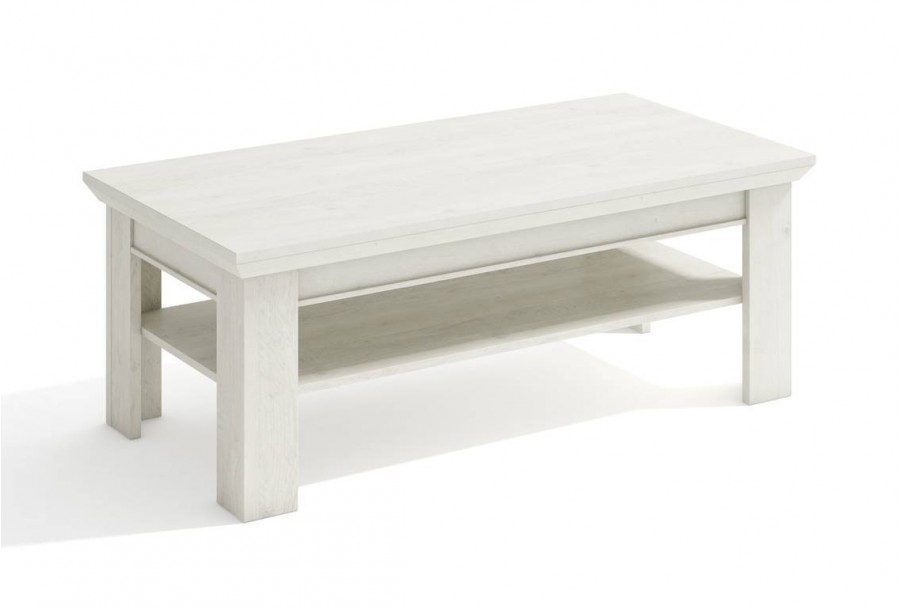 Mesa de centro de 120 cm color pino blanco, Mod. Miami