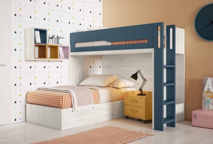 Dormitorio juvenil con litera, Mod. Megara