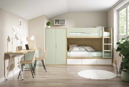 Dormitorio juvenil con litera, Mod. Algas