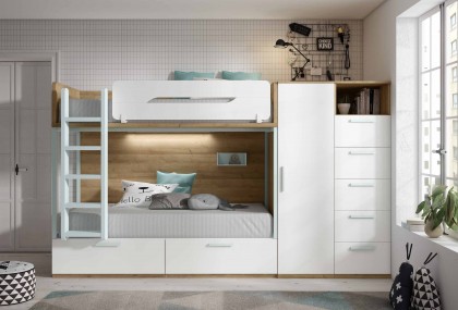 Dormitorio juvenil con litera, Mod. Nino