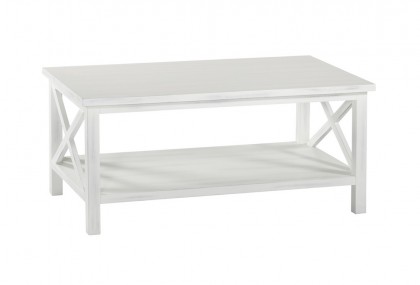 Mesa de centro 110 cm color blanco patinado, Mod. Horizon