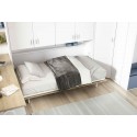 Dormitorio juvenil con cama abatible y armario, Mod. Bree