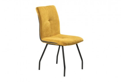 Conjunto 4 sillas de comedor tapizada diseño ergonómico, Mod. Morgen