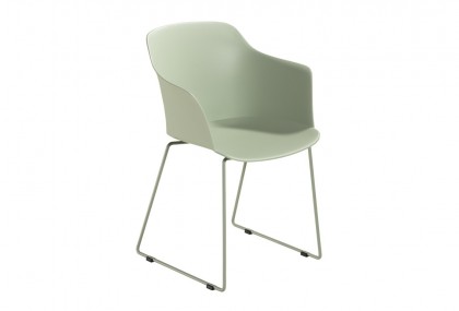 Conjunto 4 sillas de comedor con base de metal, Mod. Cef