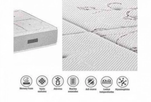 Colchón muelles ensacados y visco, Mod. Polaris Colchones en Bilbao