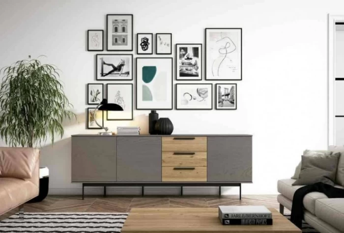 Mueble de salón de 220 cm Mod. Medina Muebles de Salón en Bilbao