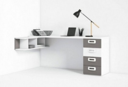 Escritorio juvenil de 202 cm, Mod. Cerbero