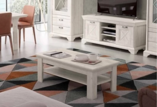 Mesa de centro de 120 cm color pino blanco, Mod. Miami Mesas de centro en Bilbao