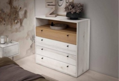 Cómoda de 100 con 4 cajones+hueco, Mod. Hera Cómodas en Bilbao