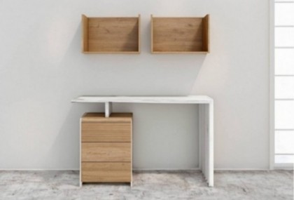 Escritorio con baldas, Mod. Leuk