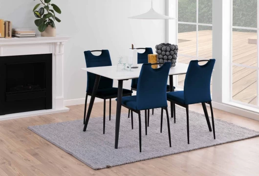 Silla de comedor tapizado azul, Mod. Eguna Sillas de Comedor en Bilbao