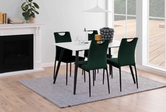 Silla de comedor tapizado verde, Mod. Eguna Sillas de Comedor en Bilbao