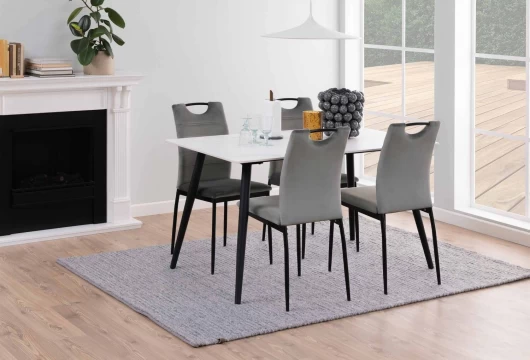 Silla de comedor tapizado gris, Mod. Eguna Sillas de Comedor en Bilbao
