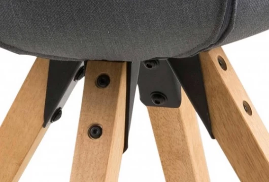 Silla de comedor gris base 4 radios, Mod. Amid Sillas de Comedor en Bilbao