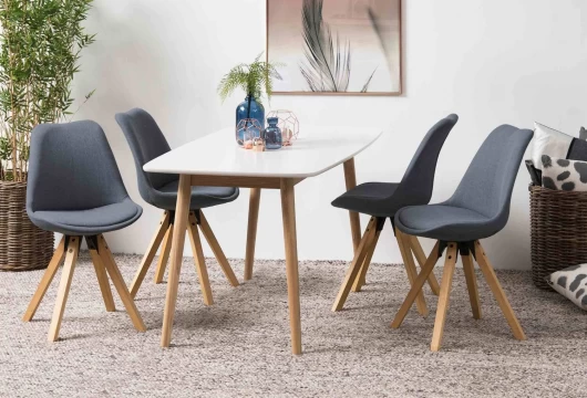 Silla de comedor gris base 4 radios, Mod. Amid Sillas de Comedor en Bilbao