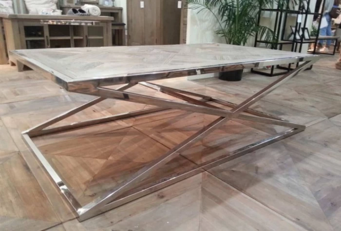 Mesa de centro 120 cm estructura acero, Mod. Trekua Mesas de centro en Bilbao