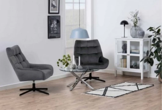 Sillon giratorio pie central gris, Mod. Domen Sillones en Bilbao