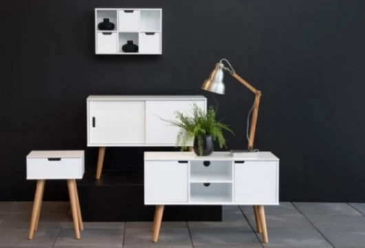 Aparador de 96 cm con 2 puertas y estante, Mod. Melk Aparadores en Bilbao