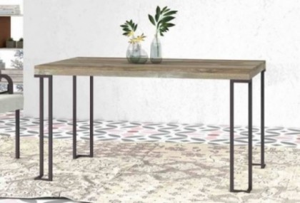 Mesa de comedor fija 140 cm base metal Seaton Mesas de comedor en Bilbao