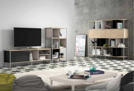 Estantería metal madera de 204 cm Estanterias de salon en Bilbao