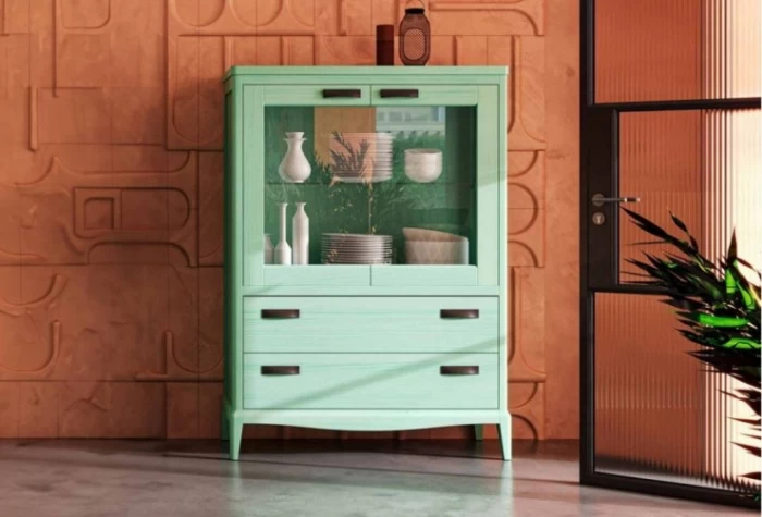 Vitrina baja de 101 cm, Mod.Quebec Vitrinas de salón en Bilbao