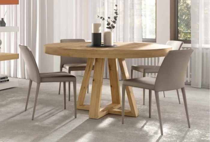 Mesa comedor redonda fija de 140cm, Mod. Rotebla Mesas de comedor en Bilbao