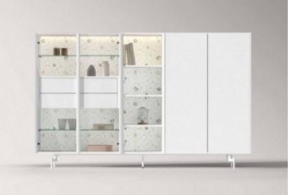 Vitrina estantería de 228 cm, Mod. Seda Estanterias de salon en Bilbao