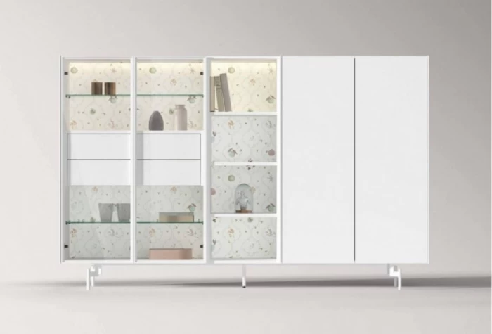 Vitrina estantería de 228 cm, Mod. Seda Estanterias de salon en Bilbao