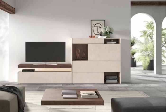 Mueble de salón de 288 cm, Mod. Caliza Muebles de Salón en Bilbao