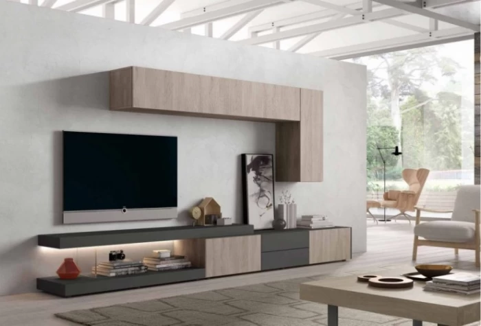 Mueble de salón de 302 cm, Mod. Cinco Muebles de Salón en Bilbao