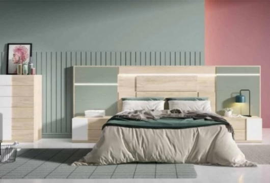 Cabecero de cama y 2 mesitas Mod. Forli Conjuntos Dormitorio en Bilbao