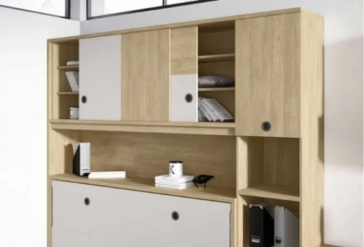 Dormitorio juvenil con cama abatible horizontal, Mod. Jordan Camas abatibles en Bilbao