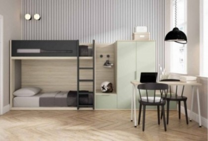 Dormitorio juvenil con litera, Mod. Linda