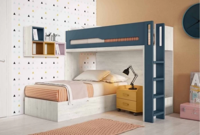 Dormitorio juvenil con litera, Mod. Megara