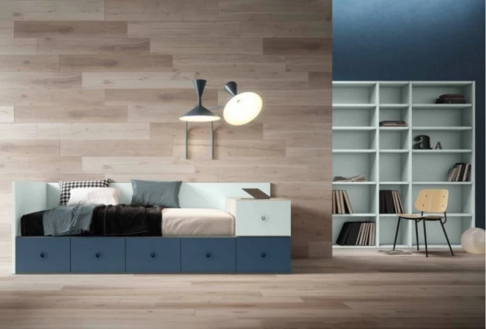 Dormitorio juvenil con cama block, Mod. Moana