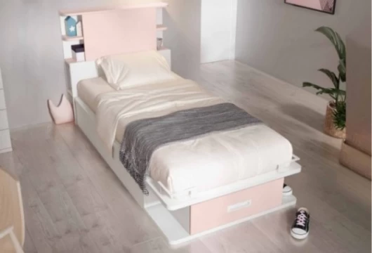 Dormitorio juvenil completo con cama individual, Mod. Scar