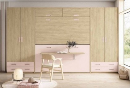 Dormitorio juvenil doble cama abatible horizontal Mod. Dodo Camas abatibles en Bilbao