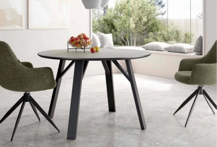Mesa de comedor redonda fija, Mod. Tila Mesas de comedor en Bilbao