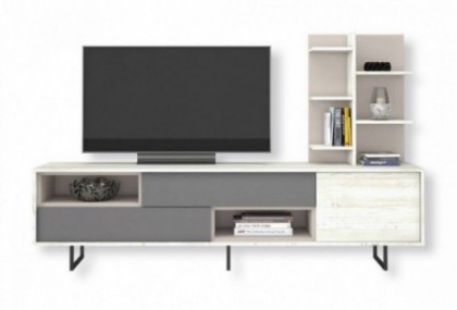 Mueble de tv con estantería, Mod. Homero Muebles de TV en Bilbao