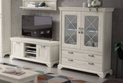 Vitrina de 123 cm con 2 puertas y 2 cajones, Mod. Miami Vitrinas de salón en Bilbao