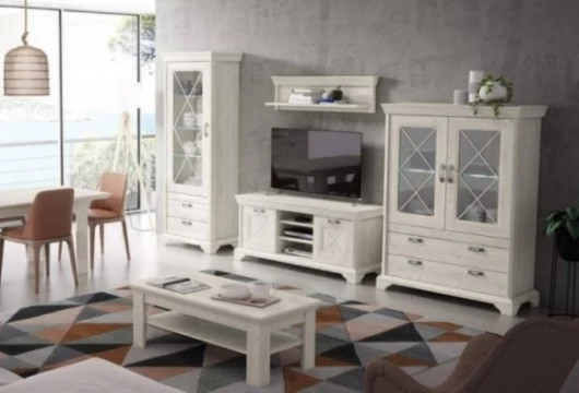 Vitrina de 123 cm con 2 puertas y 2 cajones, Mod. Miami Vitrinas de salón en Bilbao