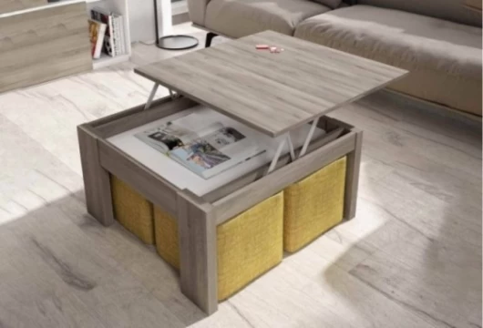 Mesa de centro elevable sin pufs, Mod. Rowen Mesas de centro en Bilbao