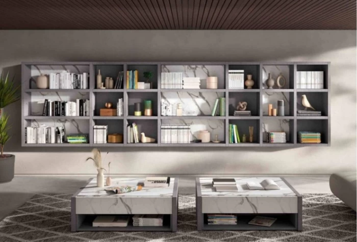 Estantería de 445 cm, Mod. Yelipo Estanterias de salon en Bilbao