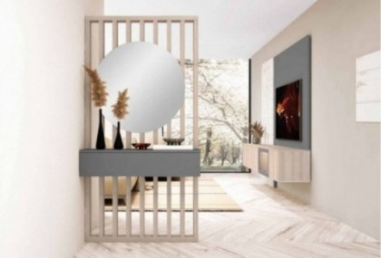 Recibidor con espejo y separador, Mod. Georgios