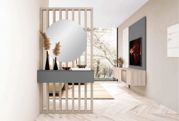 Recibidor con espejo y separador, Mod. Georgios