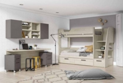 Dormitorio juvenil con litera, Mod. Ren