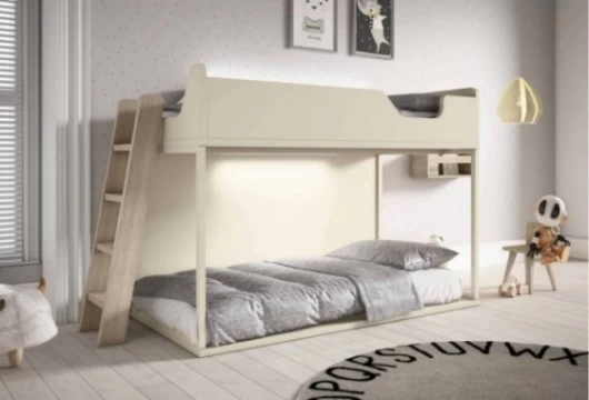 Dormitorio juvenil con litera a suelo, Mod. Tikki