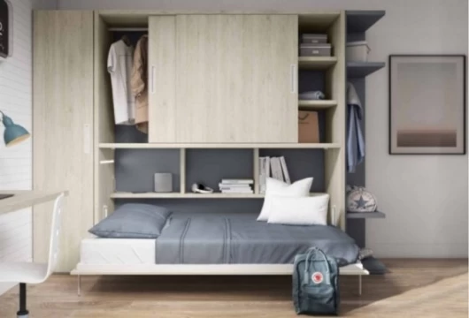 Dormitorio juvenil con cama abatible, Mod. Sabine Camas abatibles en Bilbao