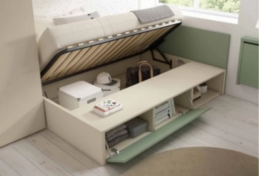Dormitorio juvenil con cama tatami, Mod. Gardfield
